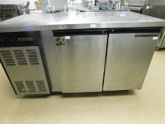 * Foster 2 door prep top fridge on castors 1400w x 700d x 850h