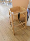 * wooden stacking highchairs x 3