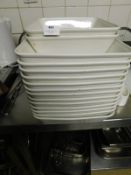 * large white rectangle serving dishes x 15