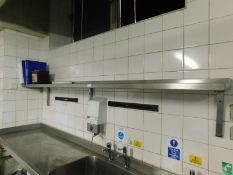 * S/S wall shelf with brackets 2400w x 300d