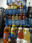 * assorted soft drinks in plastic bottles x 75+ - including iron brew, fruit drinks and iced tea