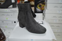 Ladies Gray Size: 4 Suede Effect Ankle Boots