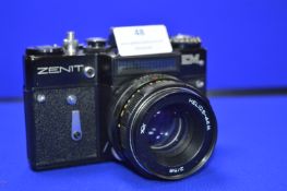 Zenit EM SLR Camera with Helios-44M 2/58 Lens