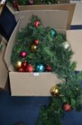 Christmas Garland and Baubles