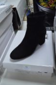 Ladies Black Size: 5 Suede Effect Ankle Boots