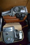 Two Yashica 8-E3 Vintage Cine Cameras and Cases (AF)