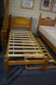 Pine Single Trundle Bed Frame