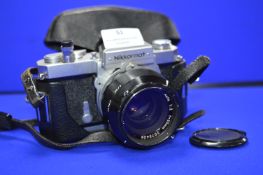Nikkormat SLR Camera with Nikkor-H Auto 1:2 50mm Lens
