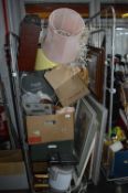 Cage Lot Household Goods; Decorative Items, Framed