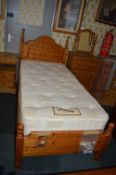 Pine Single Bed with Yorkshire Bed Co Mattress