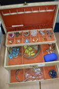 Jewellery Box and a Quantity of Costume Jewellery
