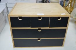 Small Five Drawer Wooden Storage Unit