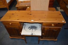 Pine Dressing Table and Stool