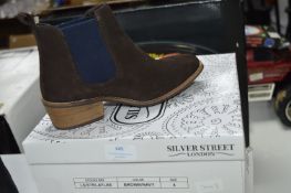 Silver Street Brown & Navy Suede Effect Ladies Boo