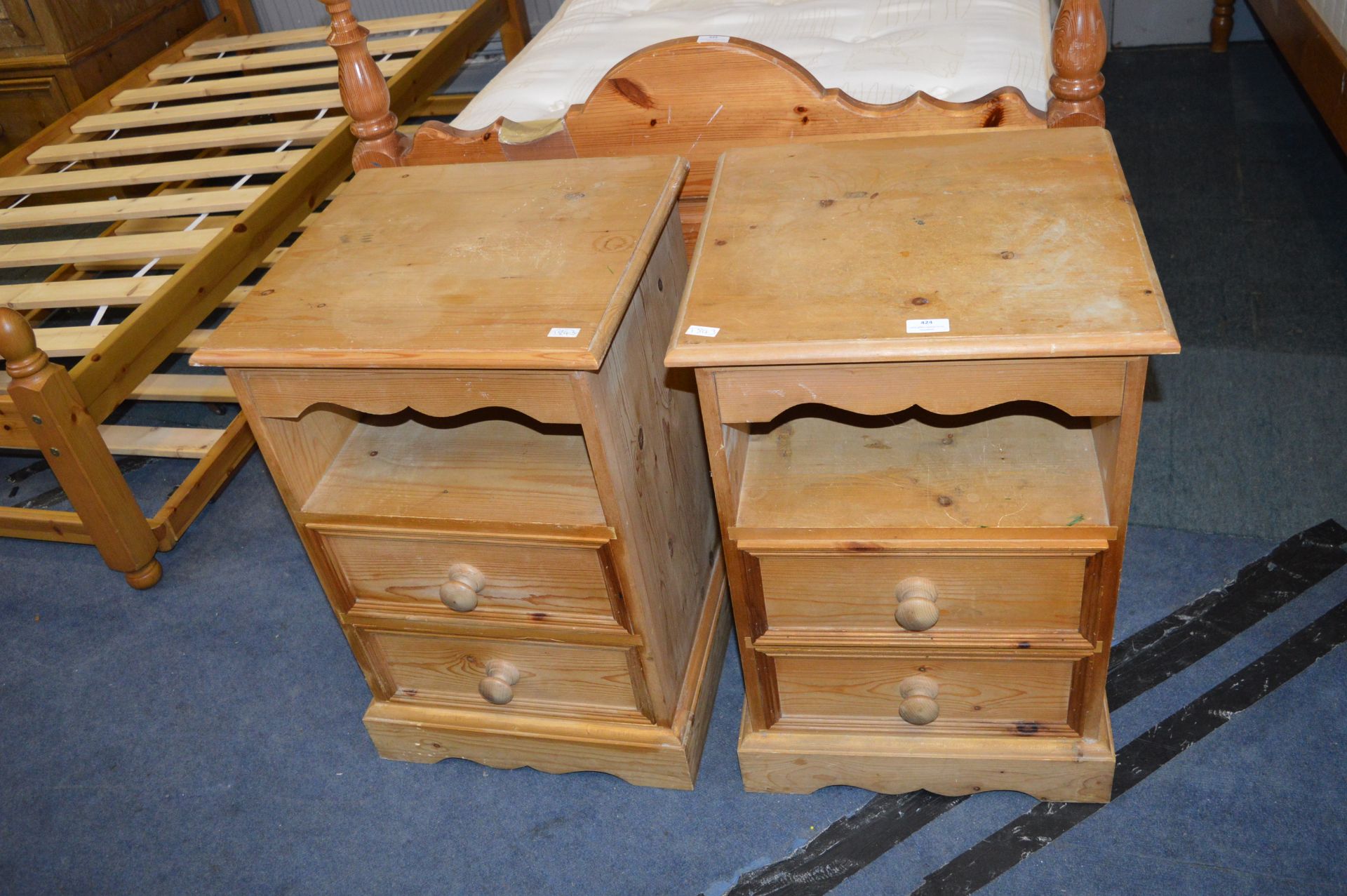 Pair of Pine Bedside Cabinets