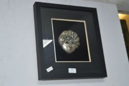 Ethnic Metal Mask in Box Frame