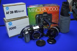 Boxed Minolta 7000 Zoom Outfit; 7000 35mm Camera,