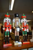 Three Wooden Christmas Soldiers