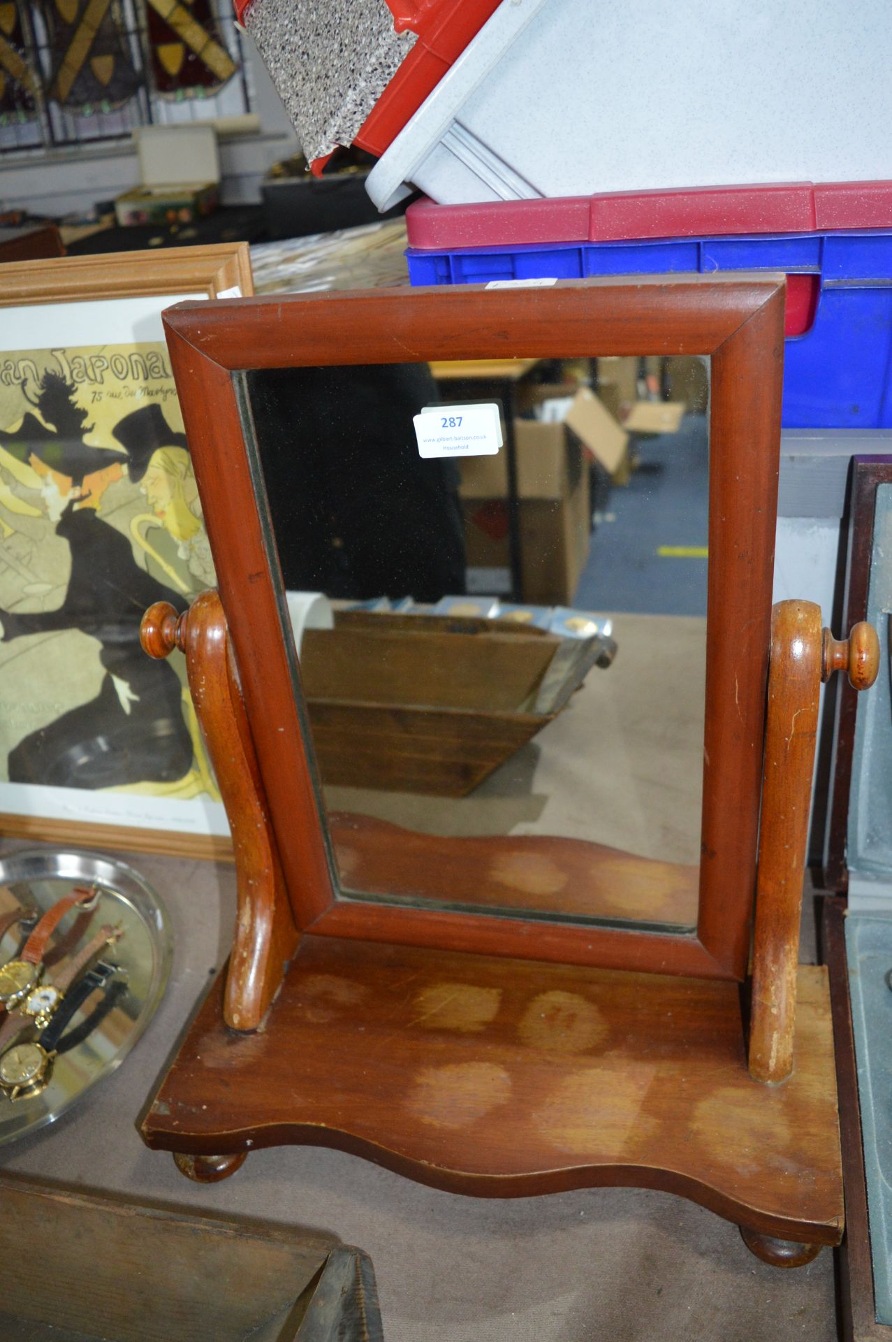 Vintage Mahogany Dressing Table Mirror (AF)