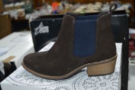 Silver Street Brown & Navy Suede Effect Ladies Boo