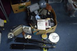 Large Box of Assorted Assorted Camera Equipment