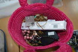 Basket of Costume Jewellery