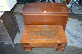 Blanket Box and Contents, plus Carved Sewing Machi