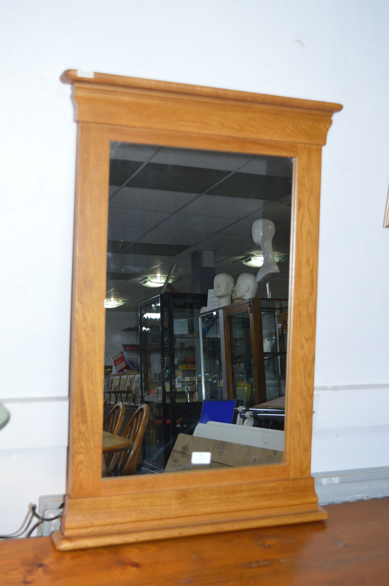 Solid Oak Framed Wall Mirror