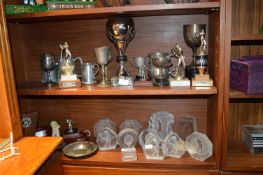 Golfing Trophies, Tankards, and Glass Paperweights