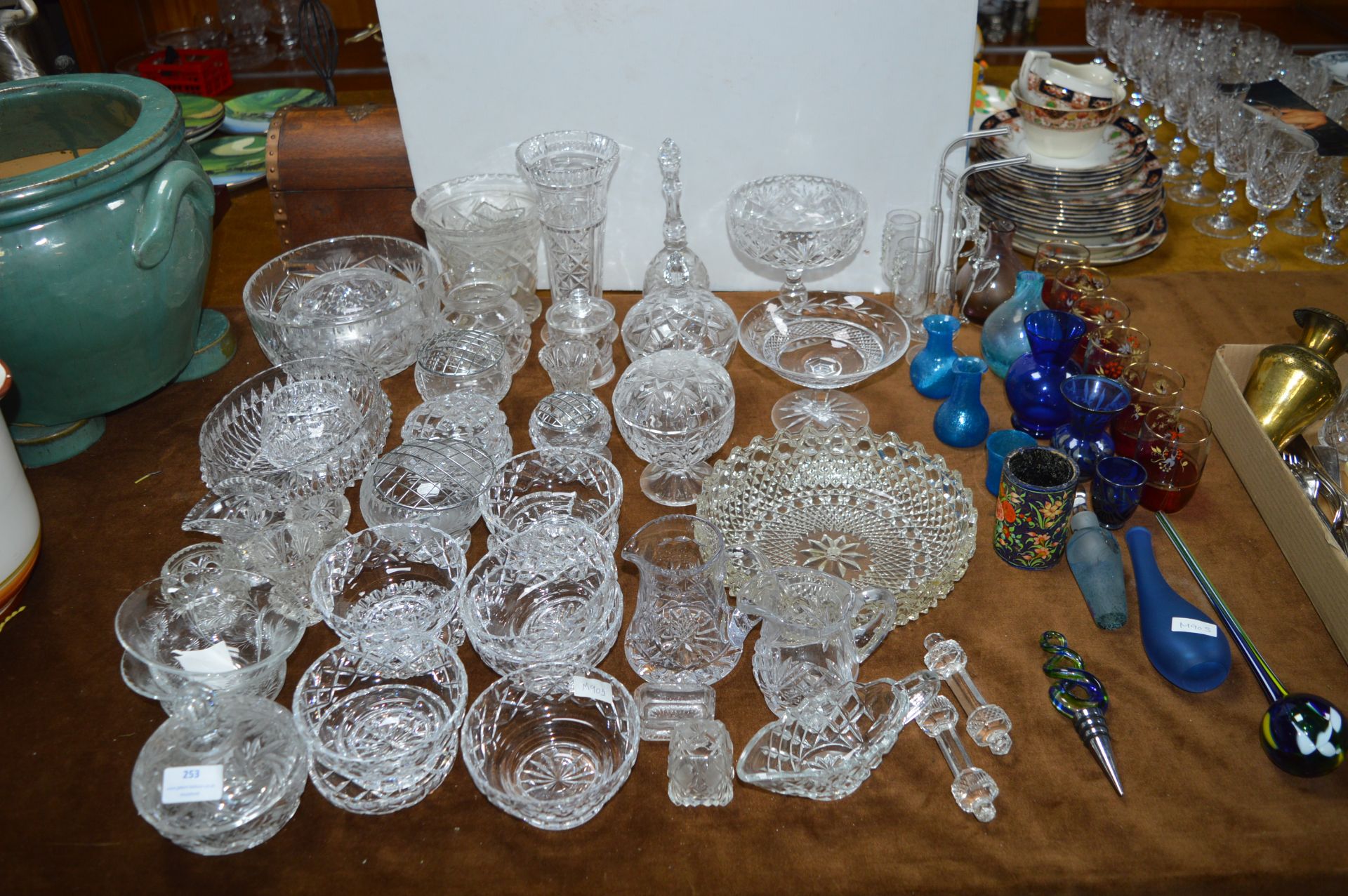 Quantity of Glassware, Cut Glass Dishes, etc.