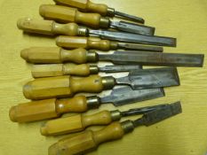 Quantity of Woodworking Chisels Including Marples