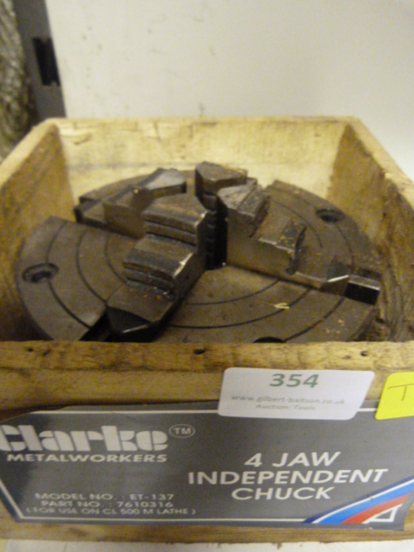 Clarke ET-137 Four Jaw Independent Chuck