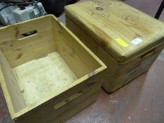 Two Pine Storage Boxes
