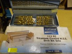 115pc Titanium Coated Drill Bit Set