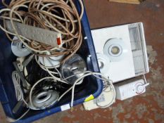 Box of Electricals Including Extension Lead, Route