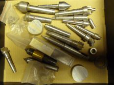 Box of Lathe Centers and Cutters