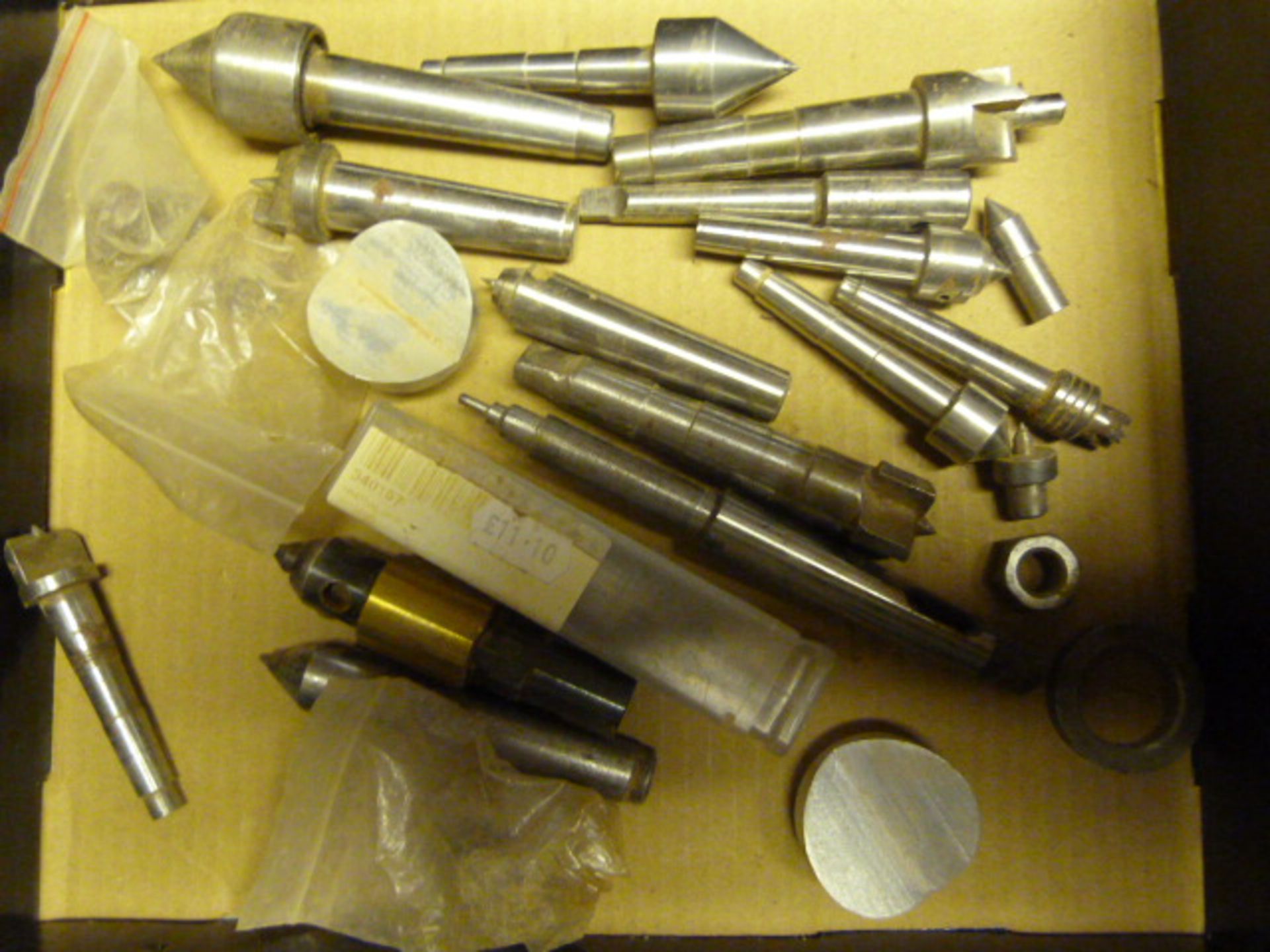 Box of Lathe Centers and Cutters