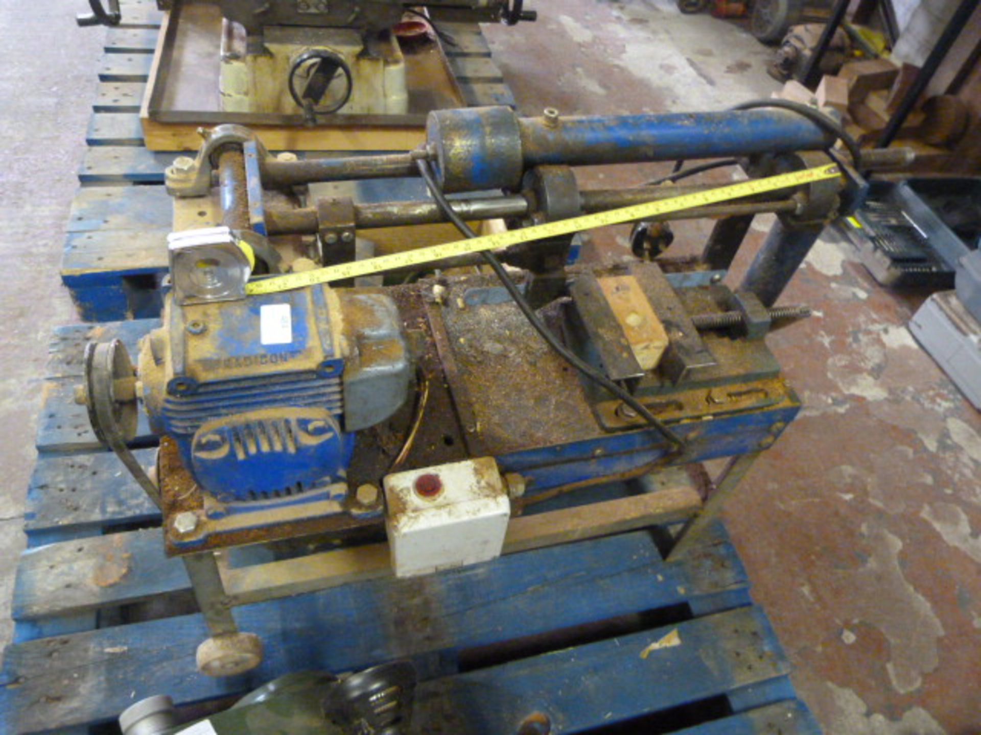 Reciprocating Saw on Trolley and Box of Related Ac