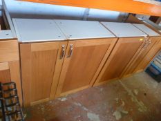 Seven Kitchen Cupboard and Drawers (~2.6m total length)