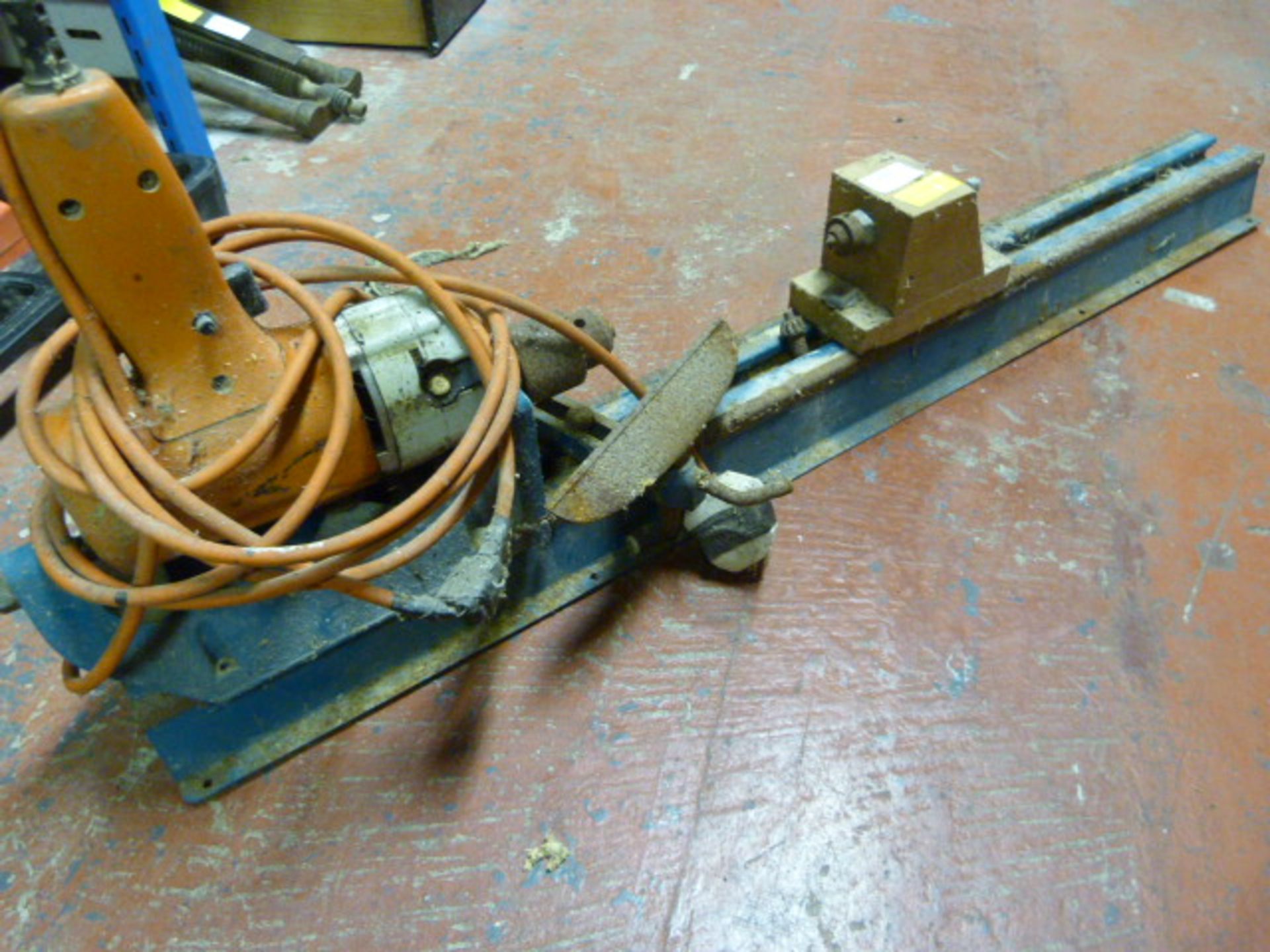 Drill Attachment on Lathe Stand