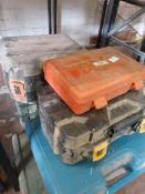 Seven Empty Power Tool Boxes (various makers)