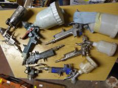 Six Spray Guns