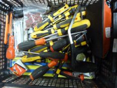 Box of Screwdrivers and Assorted Tools