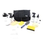 A BMW Mini valet set 2019, with contents, including cleaning and polishing materials, with bag.