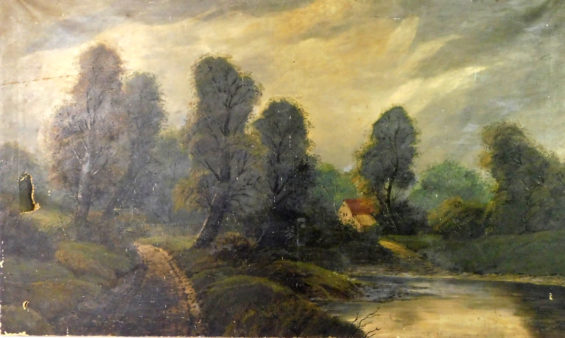A Bingham (19thC). Rural landscape, oil on canvas, signed and dated 1908 or 9, 76cm x 128cm.