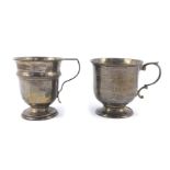 A George V silver cup, of baluster form, Birmingham 1924, and a further silver cup, with
