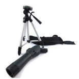 A Hawke zoom spotting scope, 24-72x70mm, waterproof, cased, together with a Hawke sports optics
