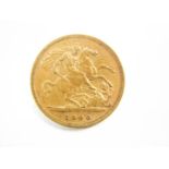 A Queen Victoria gold half sovereign 1900, 4.0g.