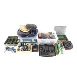 Fishing reels, floats, boxes and other fishing apparel. (qty)