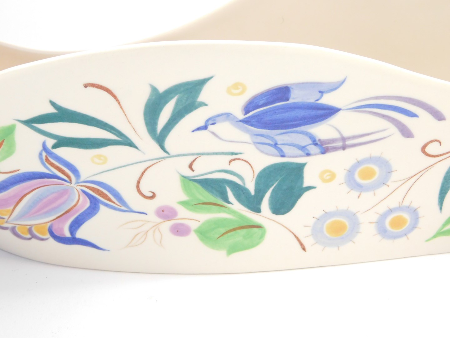 An early 20thC Poole Carter Stabler Adams pottery bowl, traditionally painted with a band of - Image 2 of 4